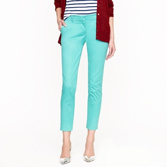 J. Crew Pants - J. Crew Cafe Capri Aqua 4 Trouser Pants
